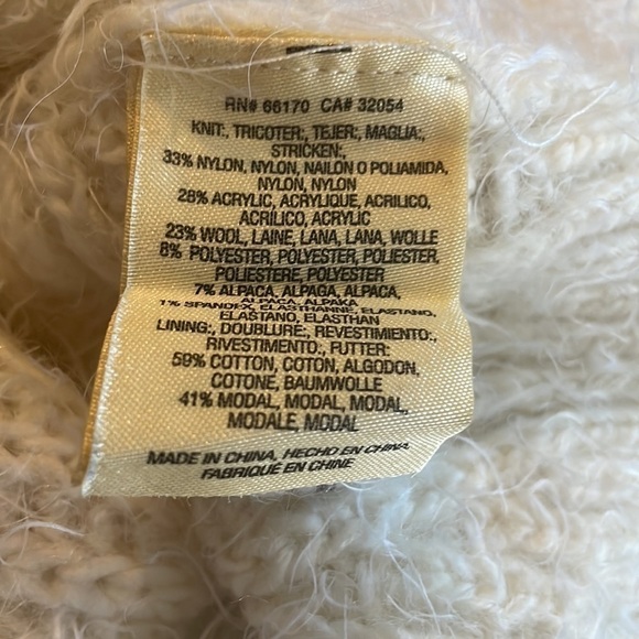 Anthropologie Sleeping on Snow Shelby eyelash sweater gray white dress large - Picture 6 of 7